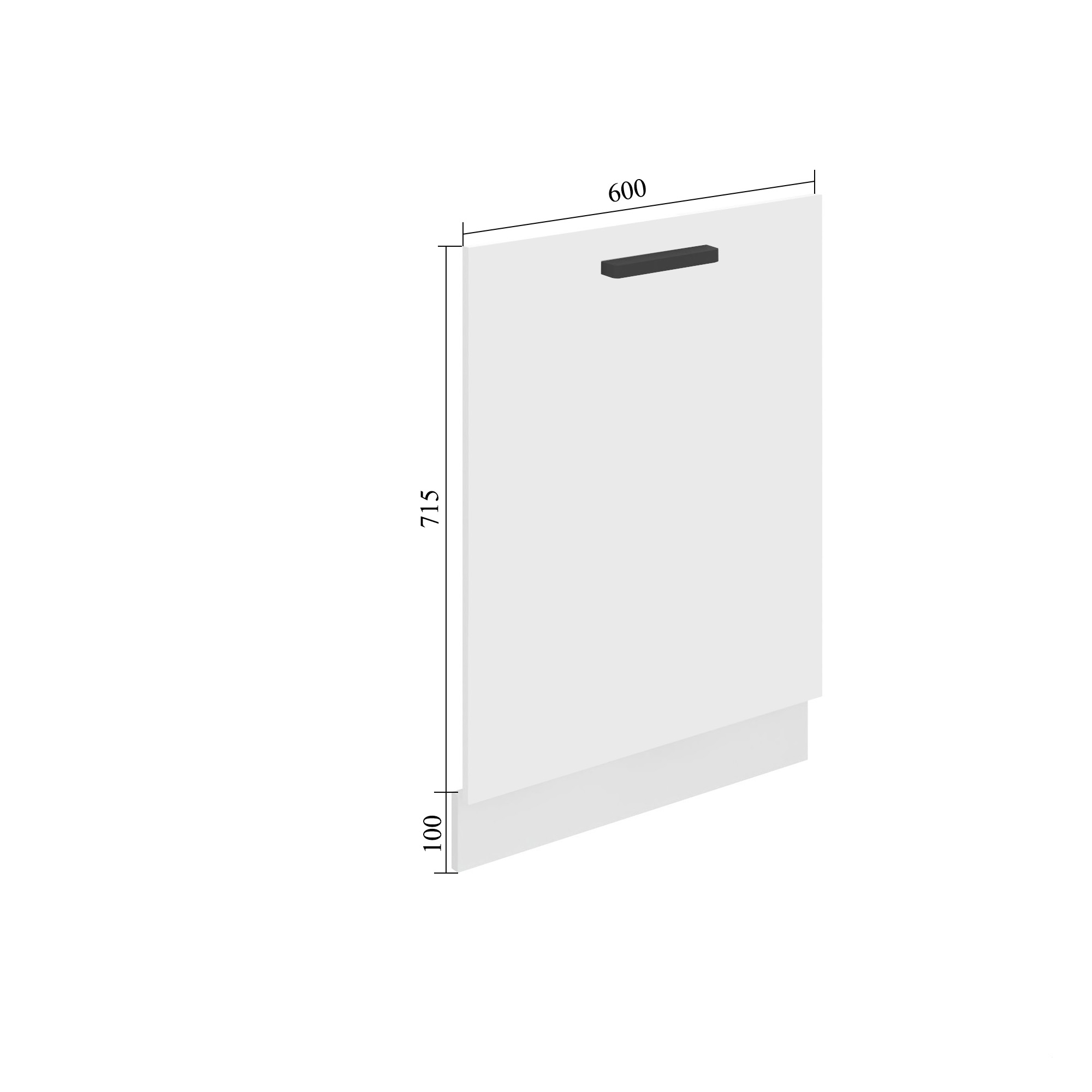 Façade lave-vaisselle 60 cm TOR PZ60/0/WT/HK/0/B1/PP