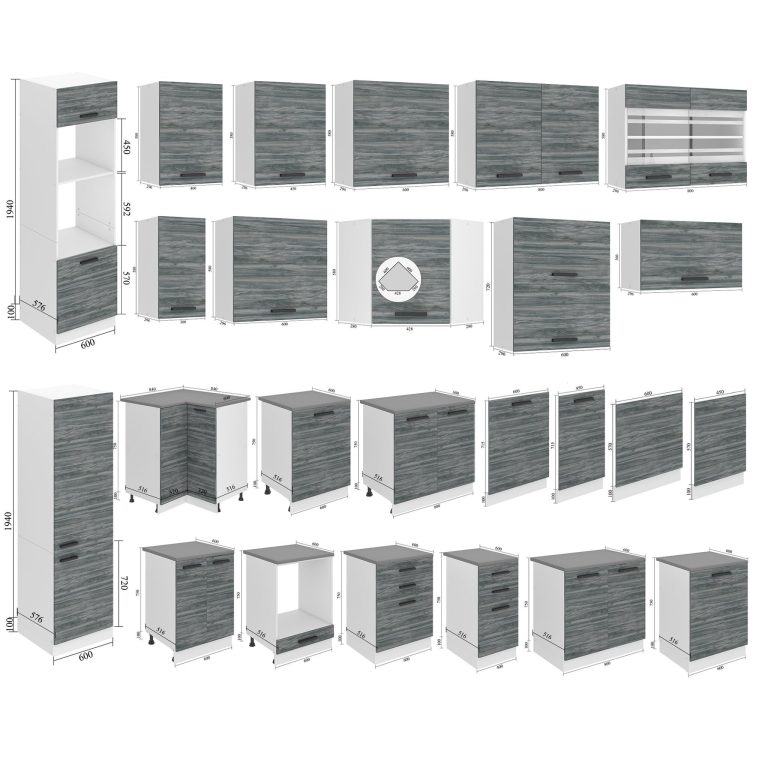 Façade lave-vaisselle 60 cm TOR PO45/0/WT/GW/0/B1/PP
