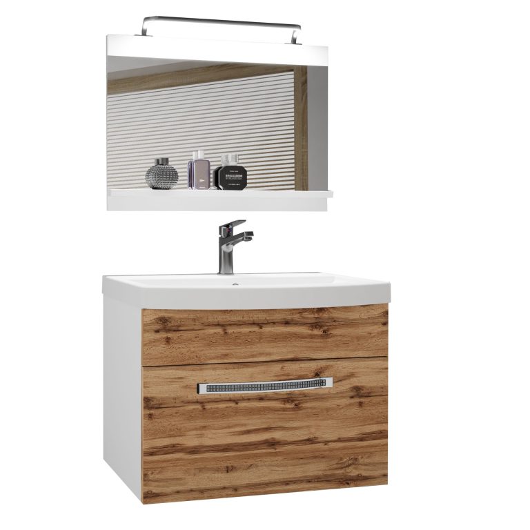 Ensemble de meubles de salle de bain Glamour 4 GLA M 1/0/W/DW/0/MB/PP