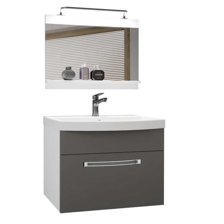 Ensemble de meubles de salle de bain Glamour 3 GLA M 1/0/W/SR/0/MB/PP
