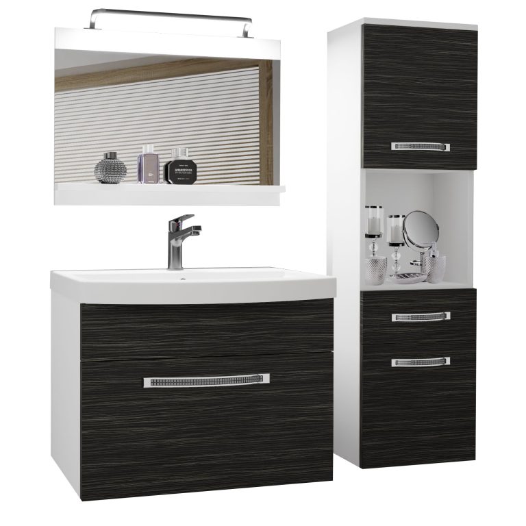 Ensemble de meubles de salle de bain Glamour 40 GLA M 3/0/W/HK/0/MB/PP