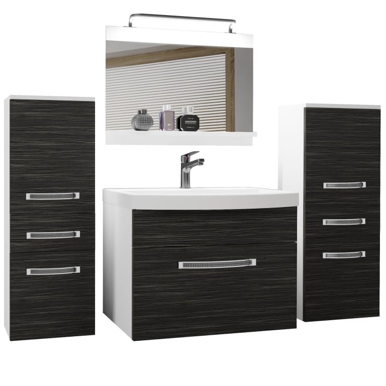 Ensemble de meubles de salle de bain Glamour 59 GLA M 4/0/W/HK/0/MB/PP