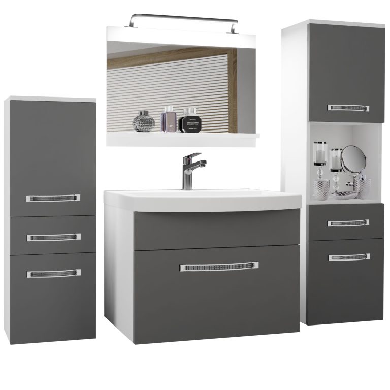 Ensemble de meubles de salle de bain Glamour 79 GLA M 5/0/W/SR/0/MB/PP