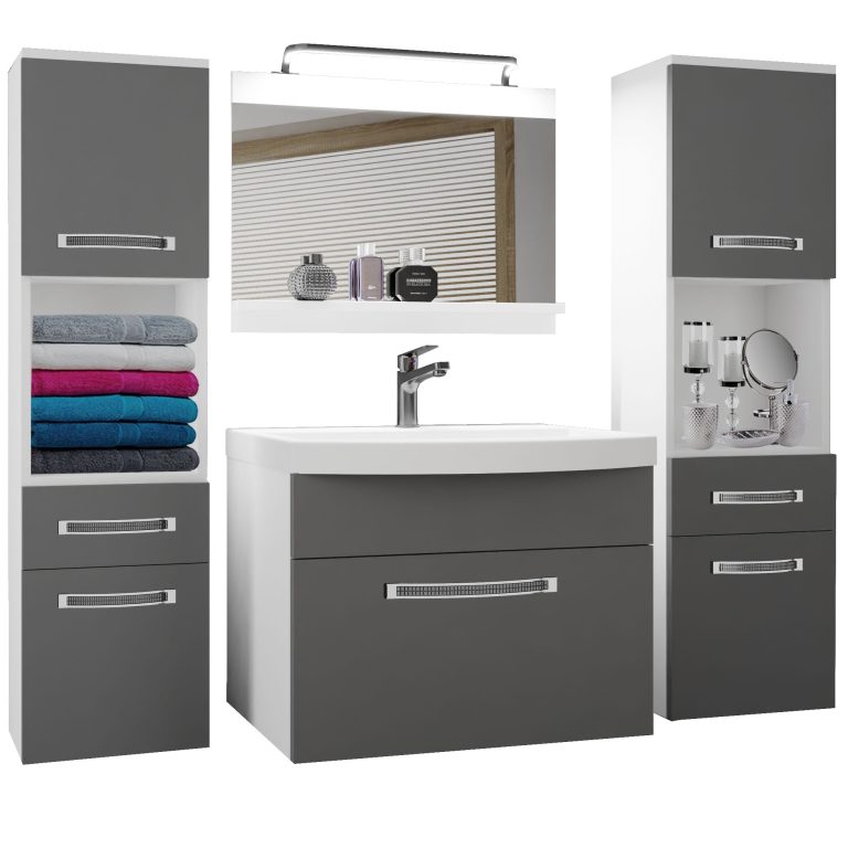 Ensemble de meubles de salle de bain Glamour 98 GLA M 6/0/W/SR/0/MB/PP