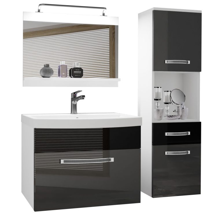 Ensemble de meubles de salle de bain Glamour 50 GLA P 3/0/W/SB/0/MB/PP