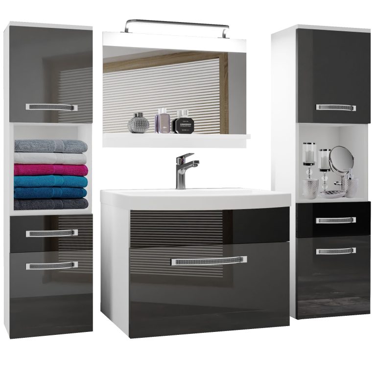 Ensemble de meubles de salle de bain Glamour 107 GLA P 6/0/W/SB/0/MB/PP