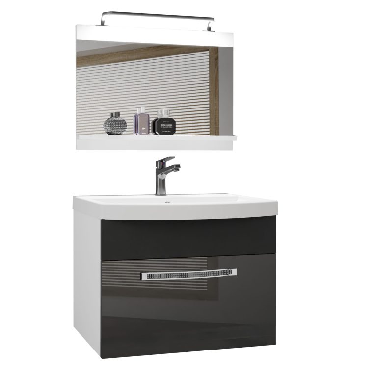 Ensemble de meubles de salle de bain Glamour 13 GLA PM 1/0/W/SB/0/MB/PP