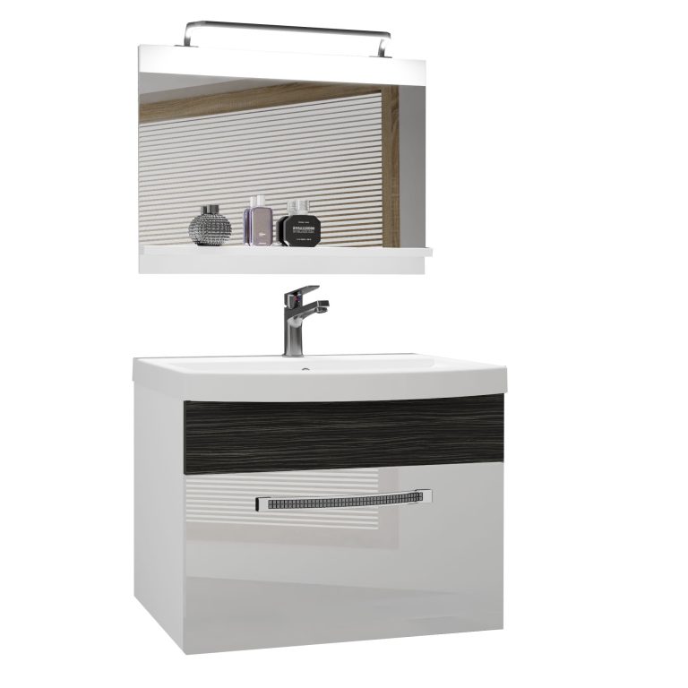 Ensemble de meubles de salle de bain Glamour 16 GLA PM 1/0/W/WHK/0/MB/PP