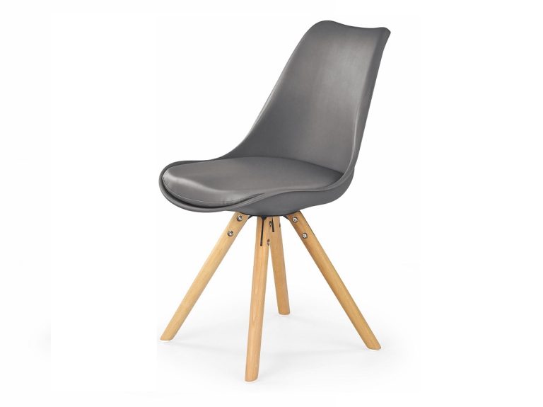 Chaise de cuisine en métal AMARETO gris cendré