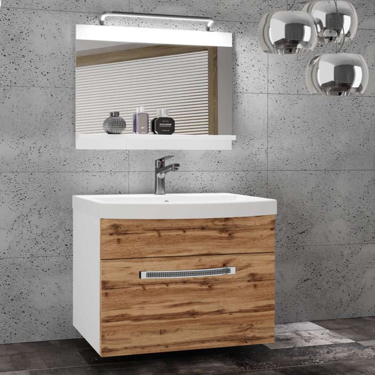 Ensemble de meubles de salle de bain Glamour 4 GLA M 1/0/W/DW/0/MB/PP