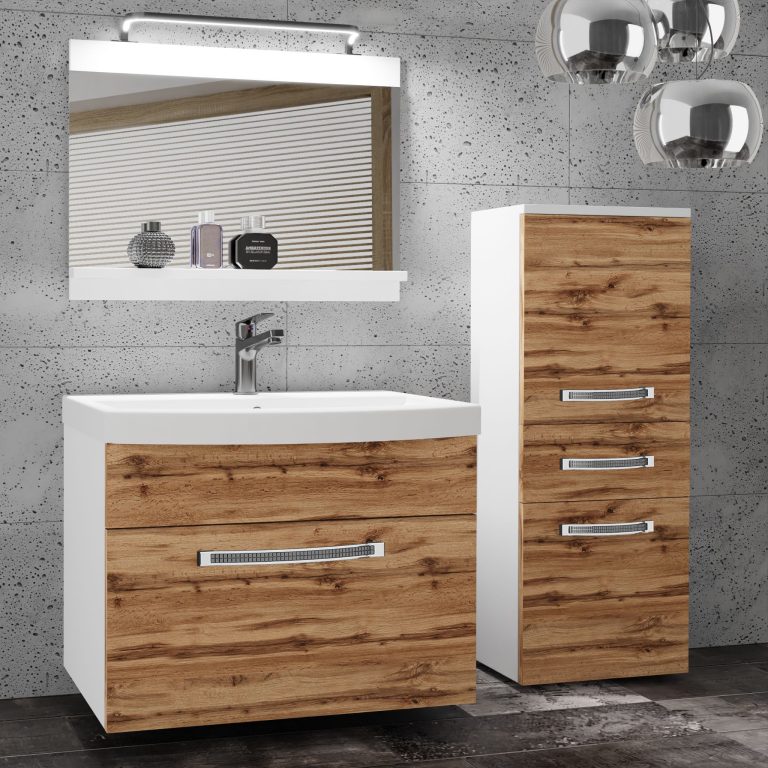 Ensemble de meubles de salle de bain Glamour 23 GLA M 2/0/W/DW/0/MB/PP