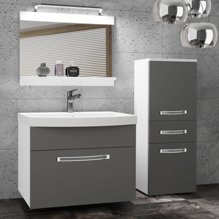 Ensemble de meubles de salle de bain Glamour GLA M 2/0/W/SR/0/MB/PP