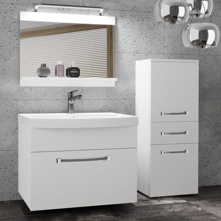 Ensemble de meubles de salle de bain Glamour 20 GLA M 2/0/W/W/0/MB/PP