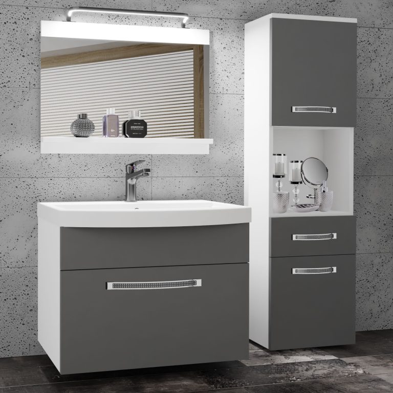Ensemble de meubles de salle de bain Glamour 41 GLA M 3/0/W/SR/0/MB/PP