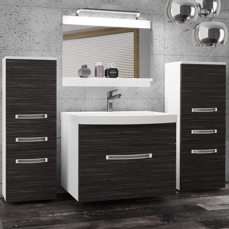 Ensemble de meubles de salle de bain Glamour 59 GLA M 4/0/W/HK/0/MB/PP