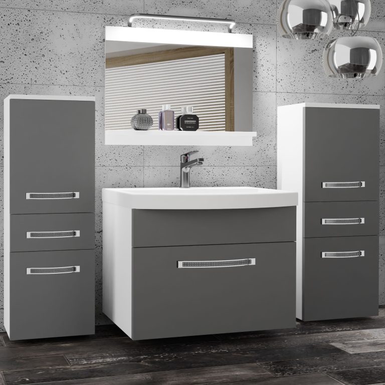 Ensemble de meubles de salle de bain Glamour 60 GLA M 4/0/W/SR/0/MB/PP