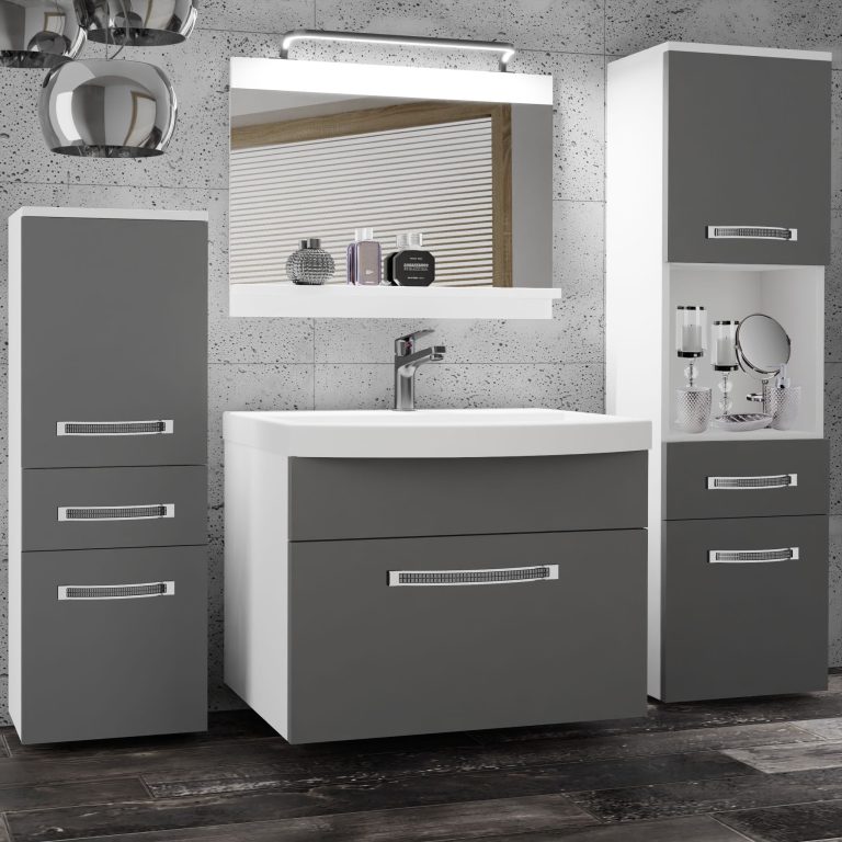 Ensemble de meubles de salle de bain Glamour 79 GLA M 5/0/W/SR/0/MB/PP