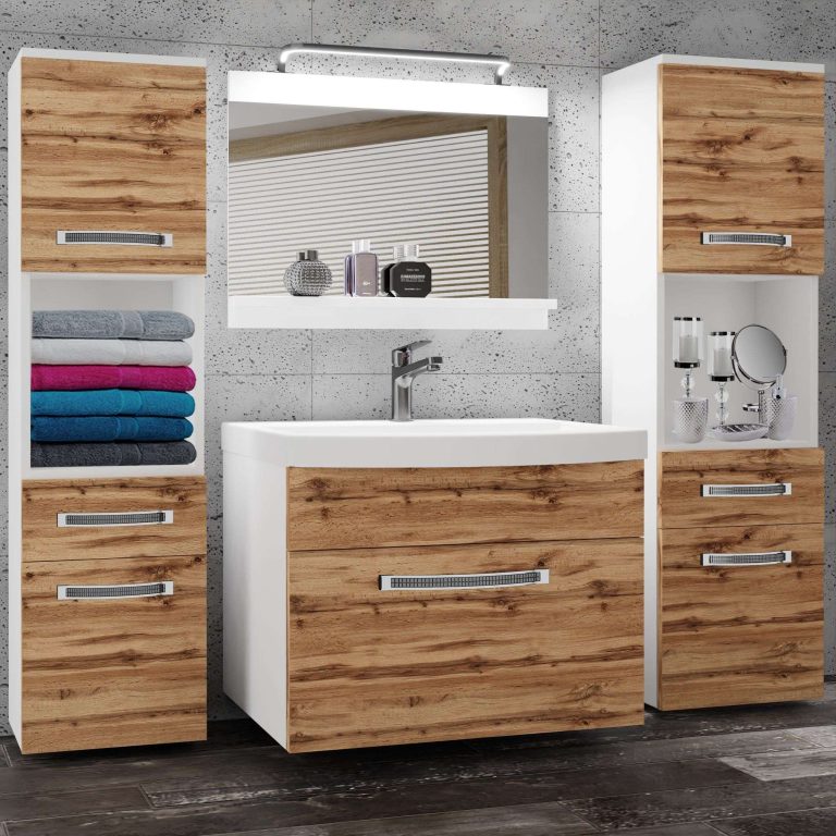 Ensemble de meubles de salle de bain Glamour 99 GLA M 6/0/W/DW/0/MB/PP