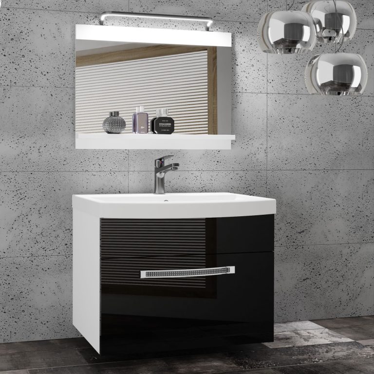 Ensemble de meubles de salle de bain Glamour 6 GLA P 1/0/W/B/0/MB/PP