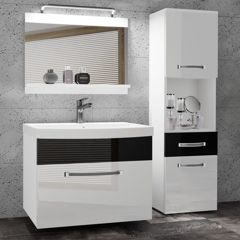 Ensemble de meubles de salle de bain Glamour 46 GLA P 3/0/W/WB/0/MB/PP