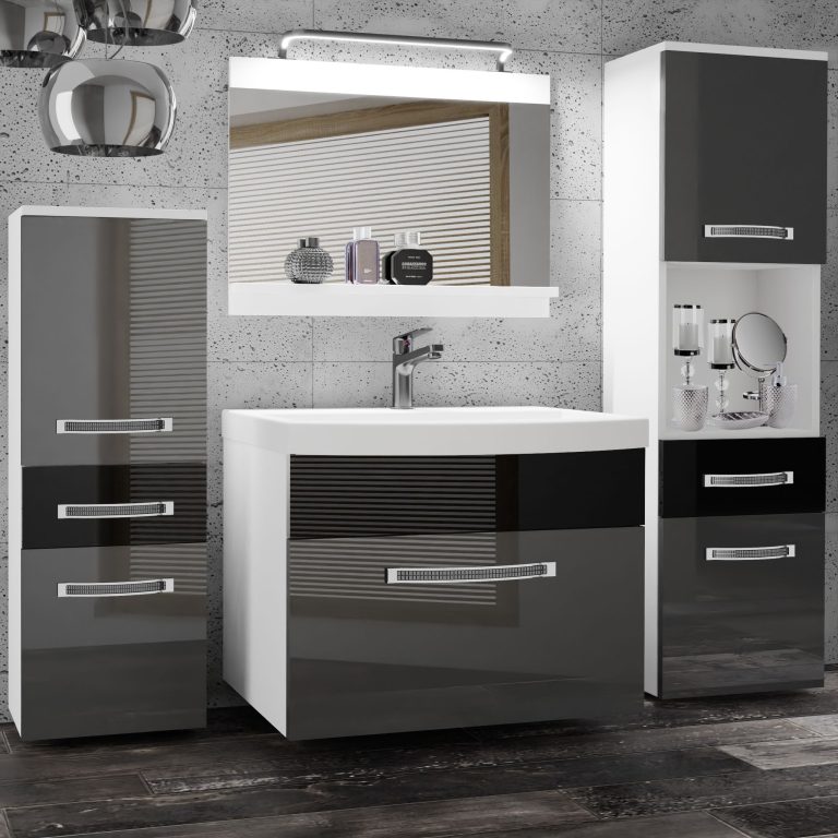 Ensemble de meubles de salle de bain Glamour 88 GLA P 5/0/W/SB/0/MB/PP