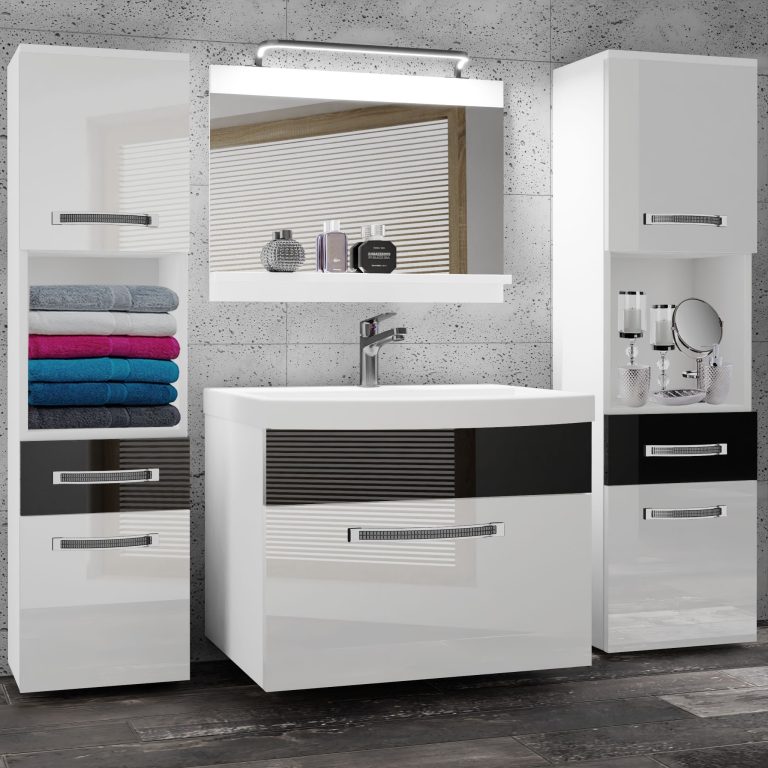 Ensemble de meubles de salle de bain Glamour 103 GLA P 6/0/W/WB/0/MB/PP