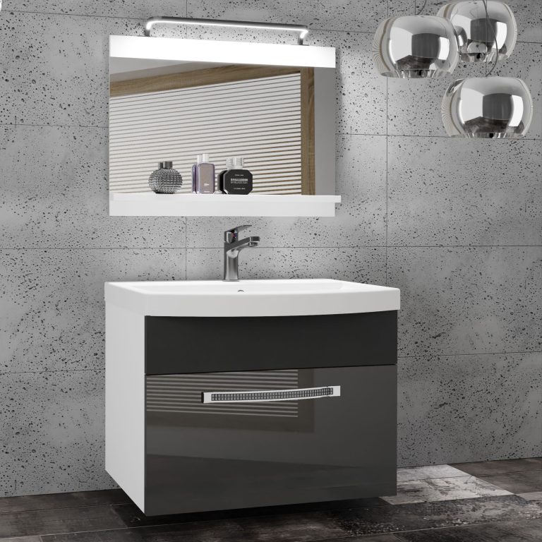 Ensemble de meubles de salle de bain Glamour 13 GLA PM 1/0/W/SB/0/MB/PP
