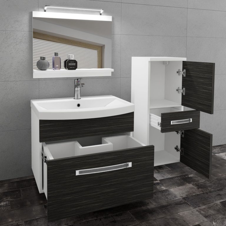 Ensemble de meubles de salle de bain Glamour 21 GLA M 2/0/W/HK/0/MB/PP