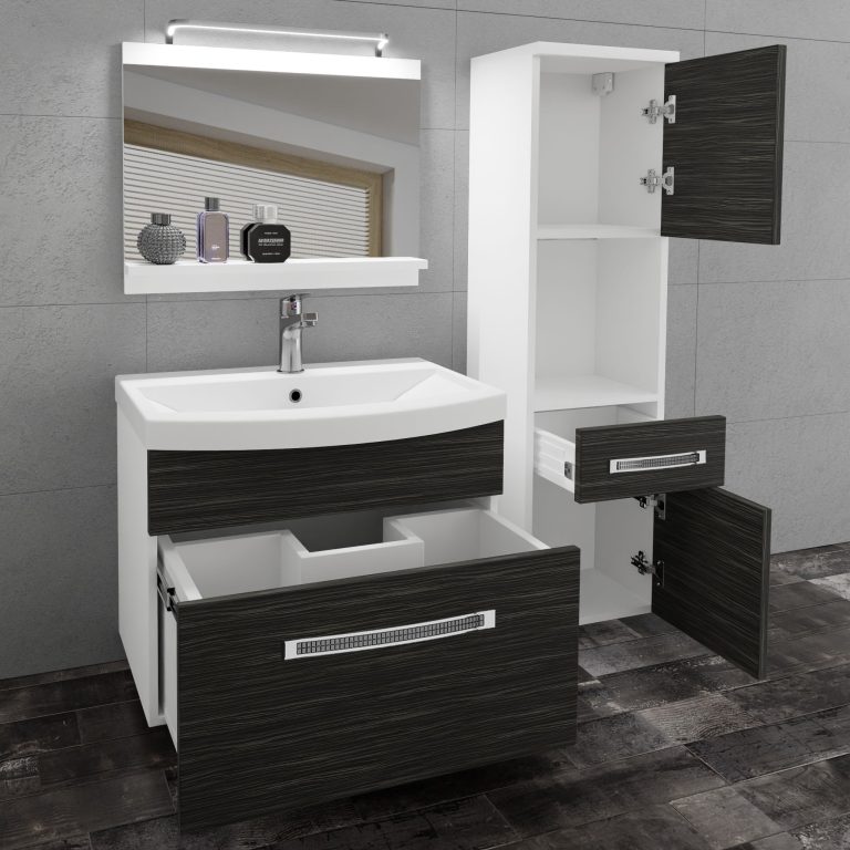 Ensemble de meubles de salle de bain Glamour 40 GLA M 3/0/W/HK/0/MB/PP