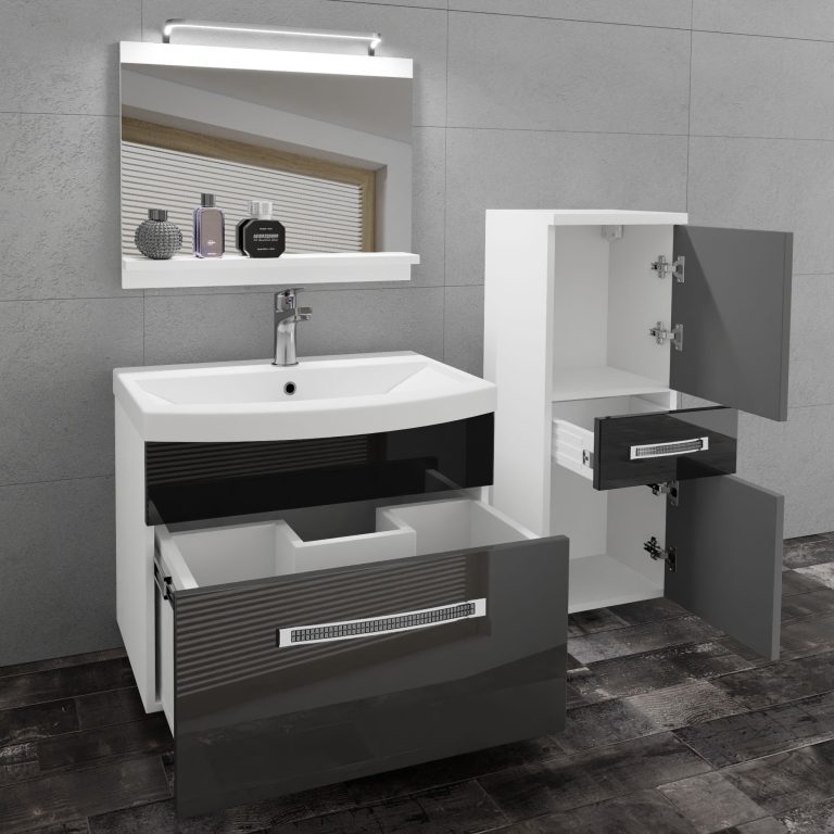 Ensemble de meubles de salle de bain Glamour 31 GLA P 2/0/W/SB/0/MB/PP