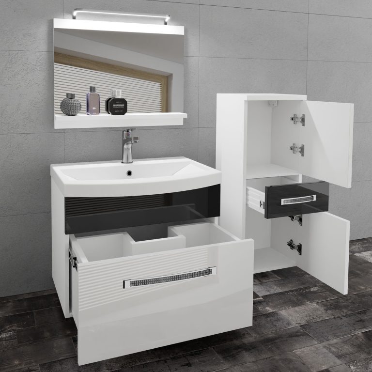 Ensemble de meubles de salle de bain Glamour 27 GLA P 2/0/W/WB/0/MB/PP