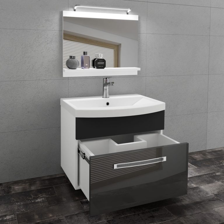 Ensemble de meubles de salle de bain Glamour 13 GLA PM 1/0/W/SB/0/MB/PP