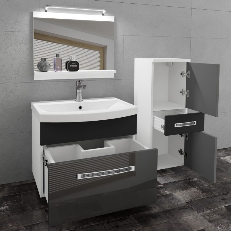 Ensemble de meubles de salle de bain Glamour 32 GLA PM 2/0/W/SB/0/MB/PP