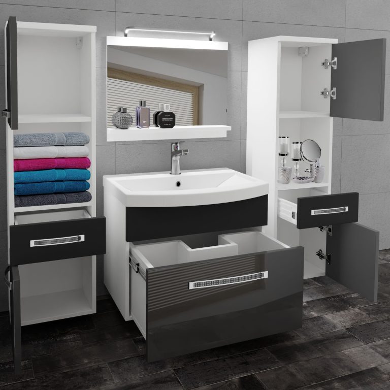 Ensemble de meubles de salle de bain Glamour 108 GLA PM 6/0/W/SB/0/MB/PP