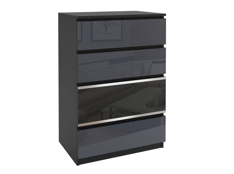 Commode 6 Belini noir / gris Fabricant BH KOM1/2/B/B/3S1B/0
