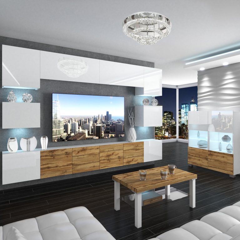 Meuble mural Nexum 45 NEX 3/0/W/WWWDW/0/0/PP