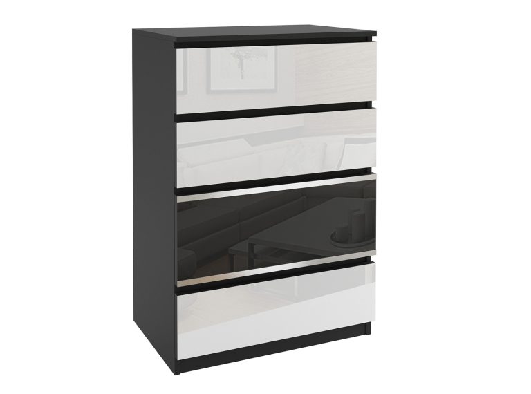 Commode 8 Belini noir / blanc Fabricant BH KOM1/2/B/WI/3W1B/0
