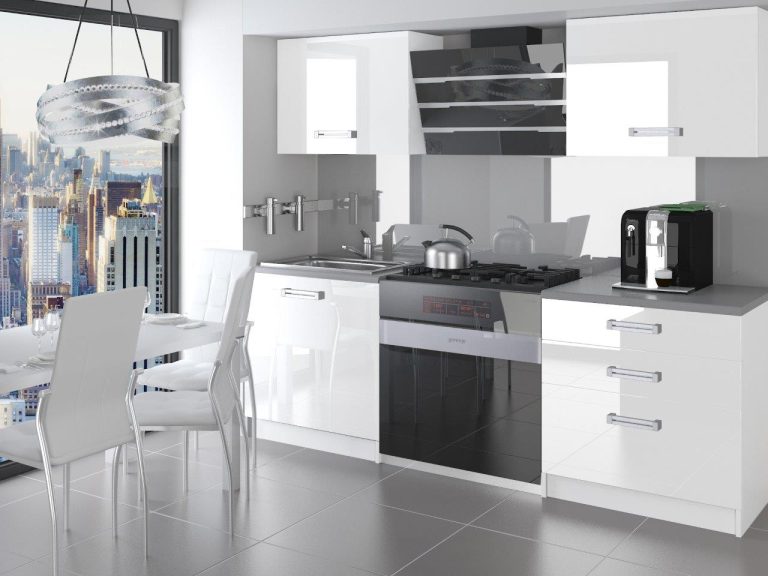 Meubles de cuisine 120 cm blanc brillant sans plan de travail Fabricant INF SATURNO/2/WT/W/BB/D