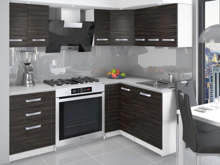 Meuble de cuisine 300 cm noir ébène foncé avec plan de travail Fabricant TOR ARMIN/2/WT/HK/0/U