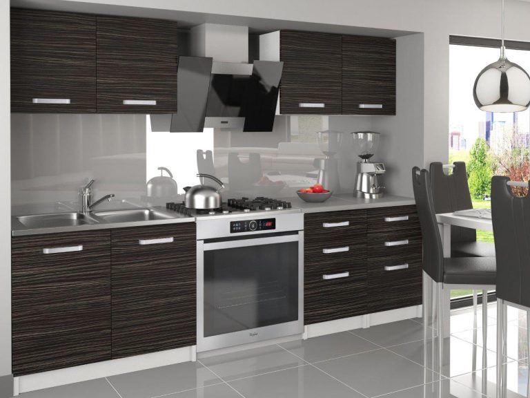 Meubles de cuisine 160 cm noir ébène foncé sans plan de travail Fabricant TOR KOMPAKTO/2/WT/HK/BB/U