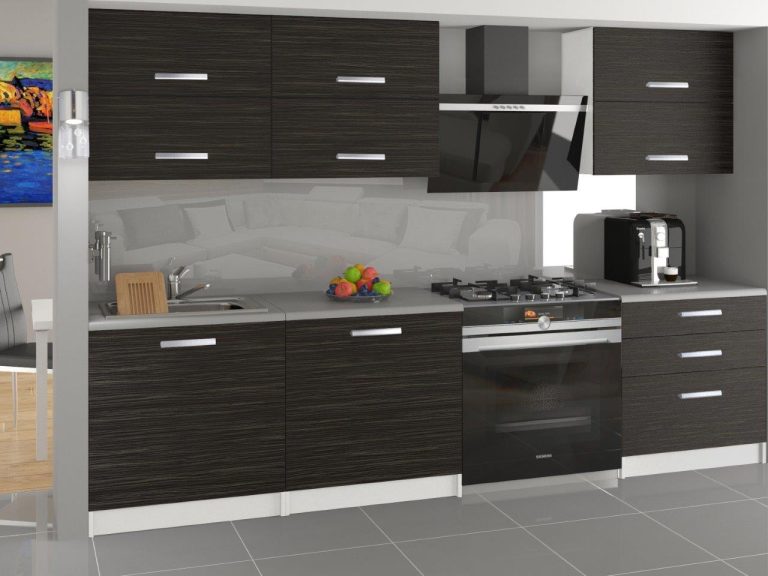 Meubles de cuisine 180 cm noir ébène foncé sans plan de travail Fabricant TOR PRIMERA/2/WT/HK/BB/T