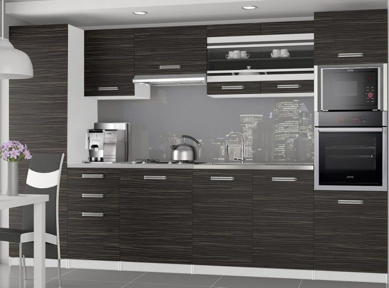 Meubles de cuisine 300 cm noir ébène foncé sans plan de travail Fabricant TOR SYNTKA/5/WT/HK/BB/F