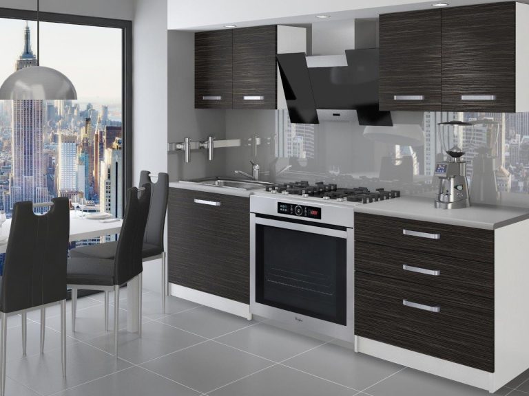 Meubles de cuisine 120 cm noir ébène foncé avec plan de travail Fabricant TOR TIESTO/2/WT/HK/0/U