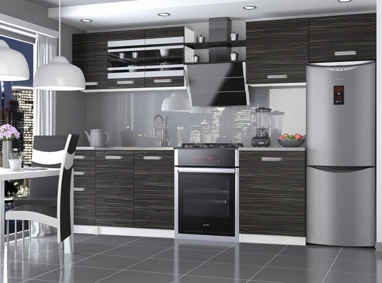 Meubles de cuisine 300 cm noir ébène foncé sans plan de travail Fabricant TOR ELLA/4/WT/HK/BB/F