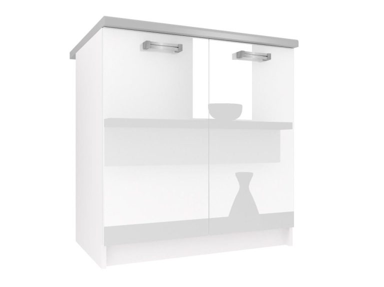 Armoire de cuisine sur pied sans plan de travail INF SD80/0/WT/W/0/D