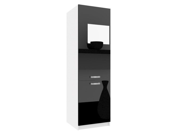 Armoire de cuisine sur pied avec compartiment réfrigérateur INF SSL60/1/WT/B/0/D