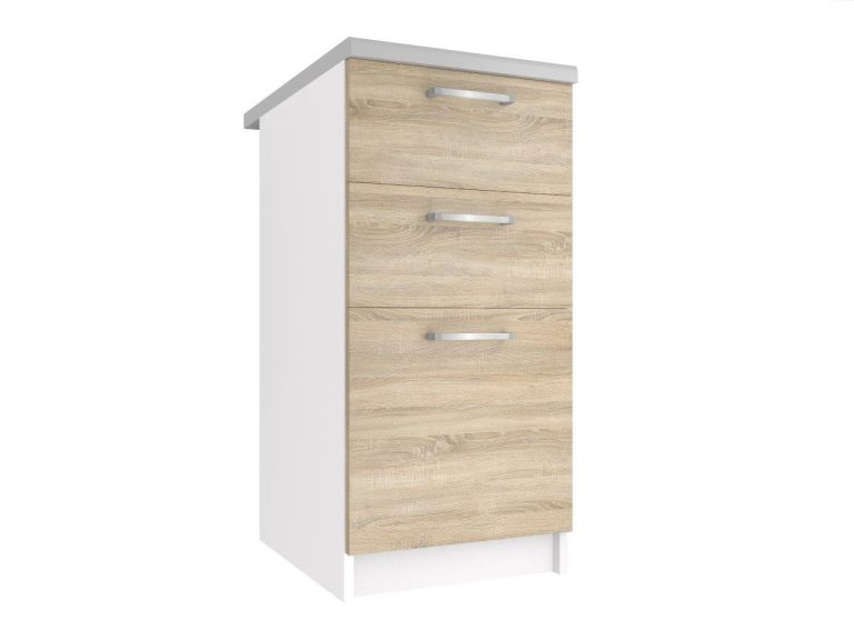 Armoire de cuisine sur pied avec tiroirs TOR SDSZ40/0/WT/DS/0/P