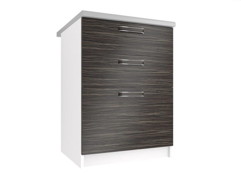 Armoire de cuisine sans plan de travail avec tiroirs TOR SDSZ60/0/WT/HK/0/F