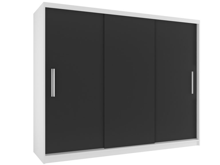 Armoire coulissante 232 cm noir mat Fabricant SI SZP4/2/1W/3B/0/AL