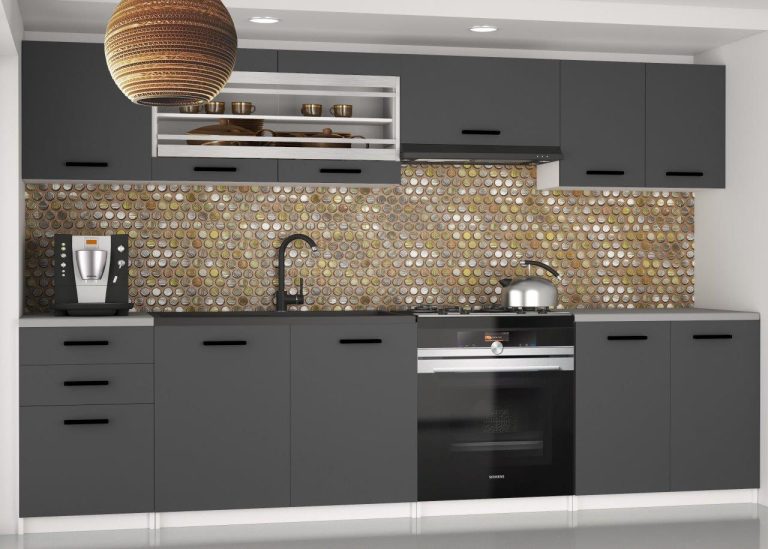 Meubles de cuisine 240 cm gris anthracite graphite sans plan de travail Fabricant TOR MARIKA2/4/WT/SR/BB/B1